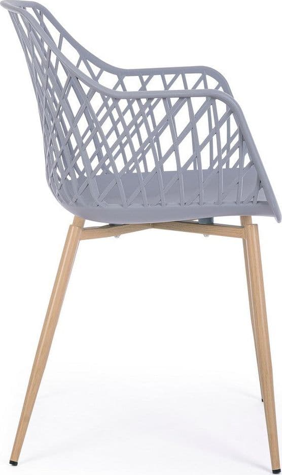 Sedia "Optik" con gambe in acciaio verniciate, per arredo interno 58 x 54 x h 85,5 cm - 35