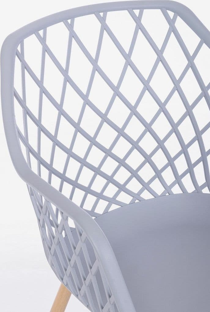 Sedia "Optik" con gambe in acciaio verniciate, per arredo interno 58 x 54 x h 85,5 cm - 36