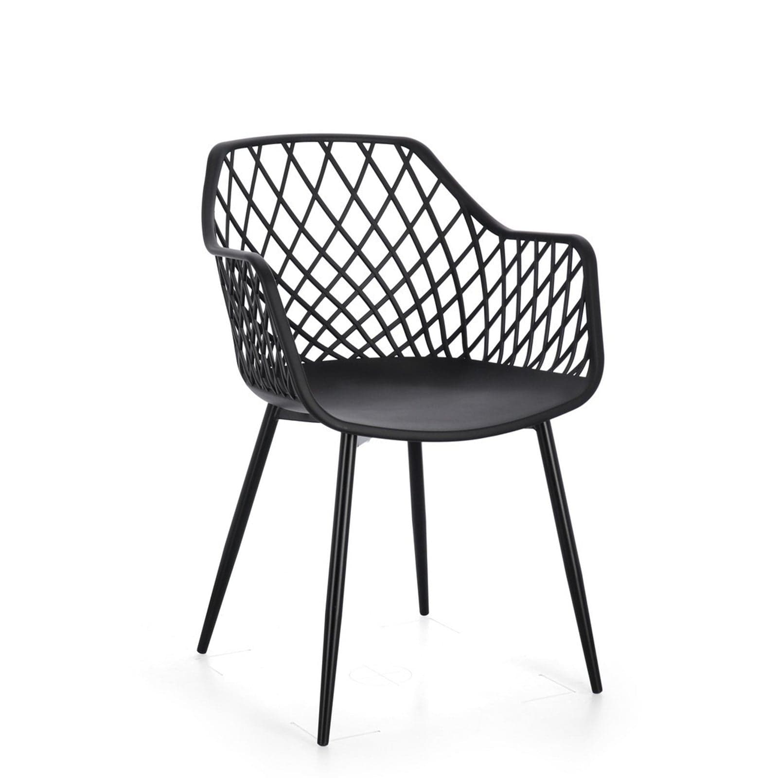 Sedia "Optik" con gambe in acciaio verniciate, per arredo interno 58 x 54 x h 85,5 cm - 40
