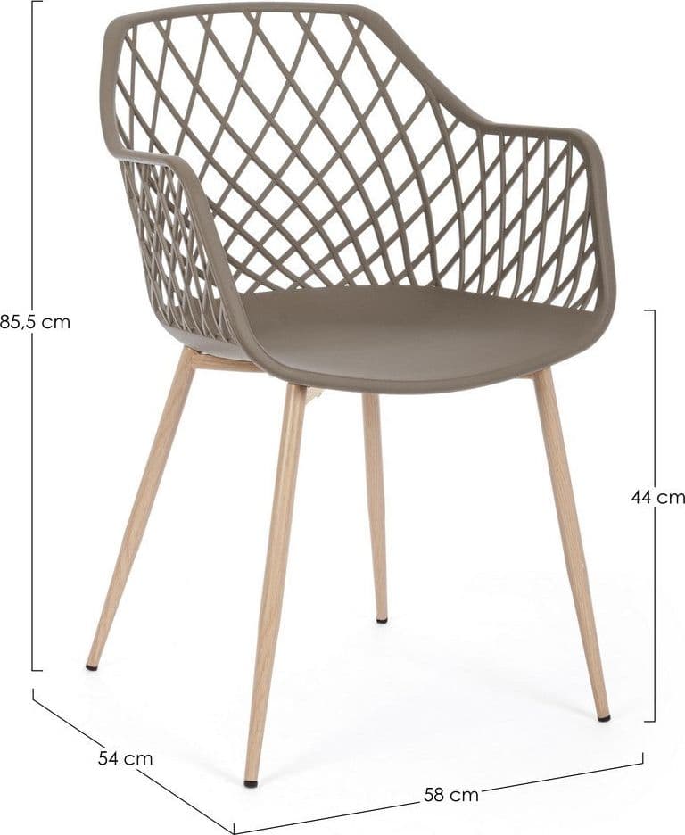 Sedia "Optik" con gambe in acciaio verniciate, per arredo interno 58 x 54 x h 85,5 cm in Sedie Decor Space - Altamura, commercioVirtuoso.it