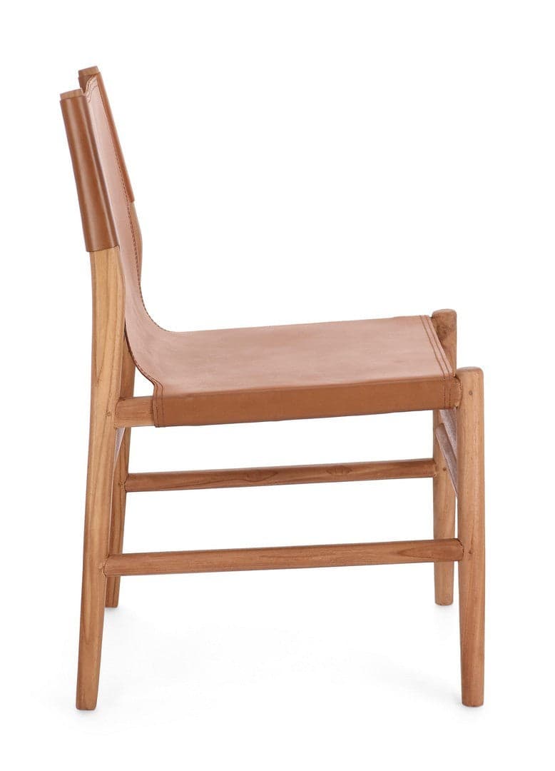 Sedia "Caroline" con legno teak, per arredo interno 48 x 58 x h 85 cm in Sedie Decor Space - Altamura, commercioVirtuoso.it