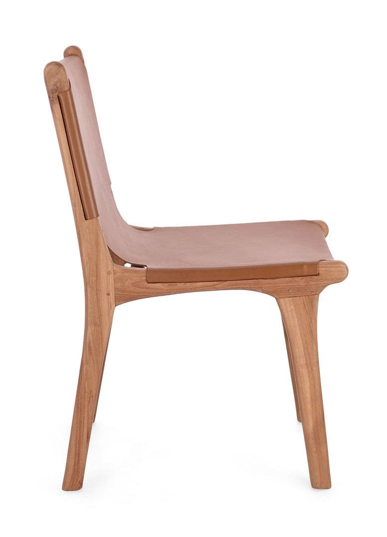 Sedia "Eugenie" con legno teak, per arredo interno 46 x 59 x h 85 cm in Sedie Decor Space - Altamura, commercioVirtuoso.it