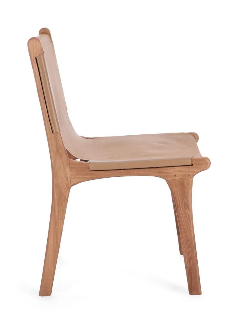 Sedia "Eugenie" con legno teak, per arredo interno 46 x 59 x h 85 cm in Sedie Decor Space - Altamura, commercioVirtuoso.it