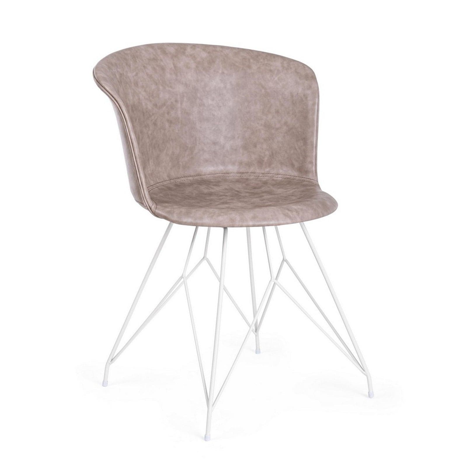 Sedia "Loft" con gambe in acciaio verniciato a polvere epossidica, per arredo interno 56 x 54 x h 76 cm in Sedie Decor Space - Altamura, commercioVirtuoso.it