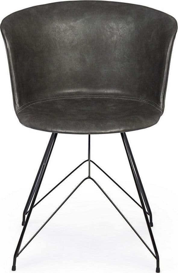 Sedia "Loft" con gambe in acciaio verniciato a polvere epossidica, per arredo interno 56 x 54 x h 76 cm - 26