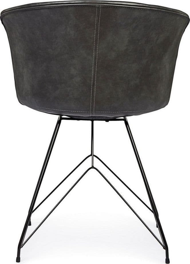 Sedia "Loft" con gambe in acciaio verniciato a polvere epossidica, per arredo interno 56 x 54 x h 76 cm - 27