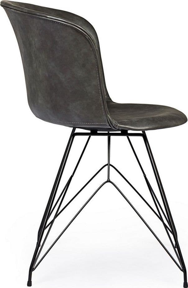 Sedia "Loft" con gambe in acciaio verniciato a polvere epossidica, per arredo interno 56 x 54 x h 76 cm - 28