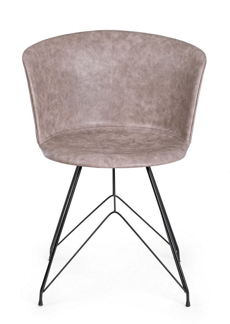 Sedia "Loft" con gambe in acciaio verniciato a polvere epossidica, per arredo interno 56 x 54 x h 76 cm in Sedie Decor Space - Altamura, commercioVirtuoso.it