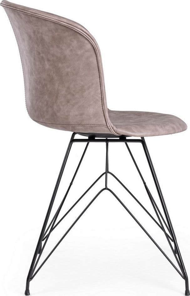 Sedia "Loft" con gambe in acciaio verniciato a polvere epossidica, per arredo interno 56 x 54 x h 76 cm in Sedie Decor Space - Altamura, commercioVirtuoso.it