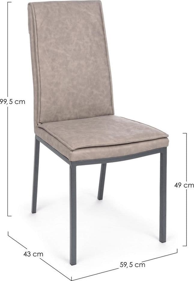 Sedia "Sofie" con struttura in acciaio e compensato, per arredo interno 43 x 59,5 x h 99,5 cm - 24