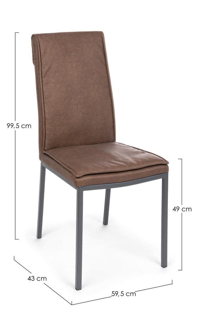 Sedia "Sofie" con struttura in acciaio e compensato, per arredo interno 43 x 59,5 x h 99,5 cm in Sedie Decor Space - Altamura, commercioVirtuoso.it