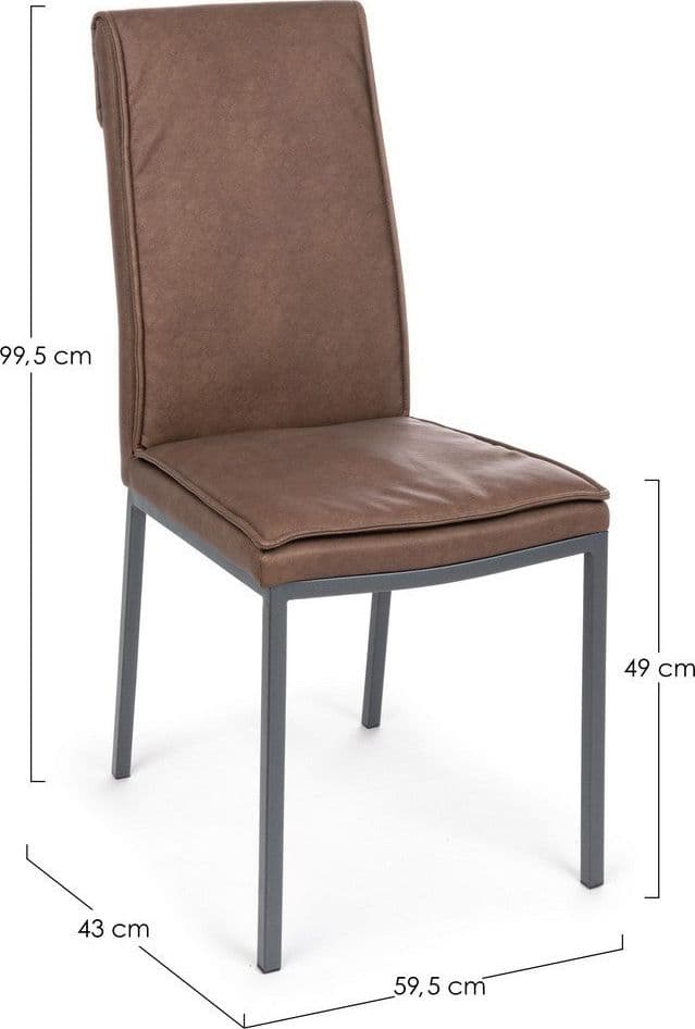 Sedia "Sofie" con struttura in acciaio e compensato, per arredo interno 43 x 59,5 x h 99,5 cm in Sedie Decor Space - Altamura, commercioVirtuoso.it