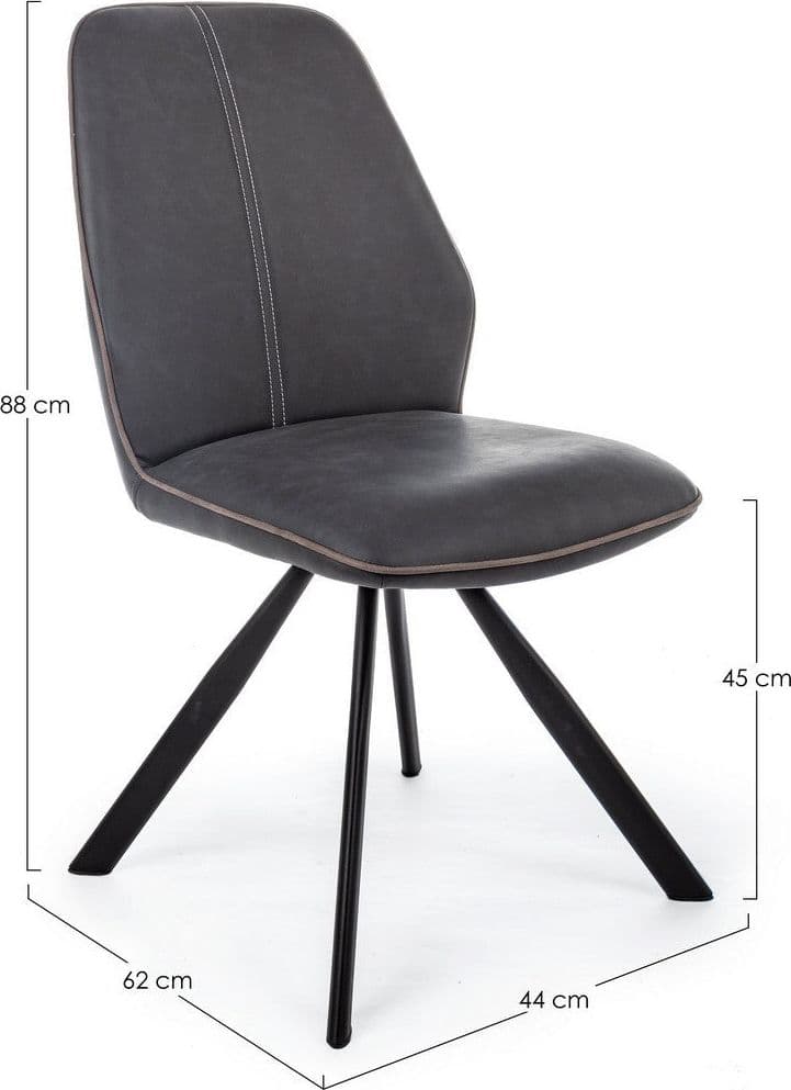 Sedia "Maxwell" con struttura in compensato, per arredo interno 44 x 62 x h 88 cm - 37