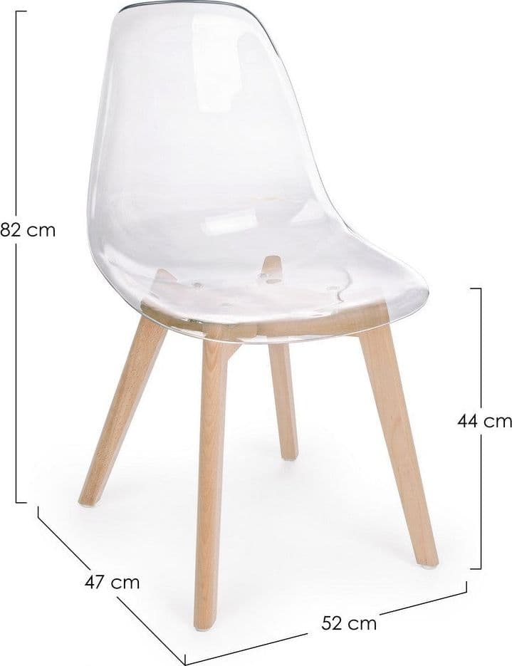 Sedia "Easy" con seduta e schienale in policarbonato, per arredo interno 52 x 47 x h 82 cm in Sedie Decor Space - Altamura, commercioVirtuoso.it
