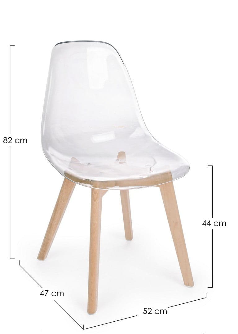 Sedia "Easy" con seduta e schienale in policarbonato, per arredo interno 52 x 47 x h 82 cm in Sedie Decor Space - Altamura, commercioVirtuoso.it