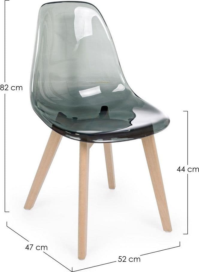 Sedia "Easy" con seduta e schienale in policarbonato, per arredo interno 52 x 47 x h 82 cm in Sedie Decor Space - Altamura, commercioVirtuoso.it