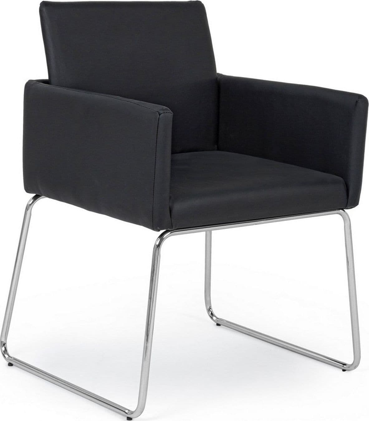 Sedia "Sixty Text" con struttura in acciaio e compensato, per arredo interno con braccioli, 60 x 54 x h 80,5 cm - 24