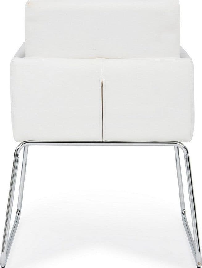 Sedia "Sixty Text" con struttura in acciaio e compensato, per arredo interno con braccioli, 60 x 54 x h 80,5 cm in Sedie Decor Space - Altamura, commercioVirtuoso.it