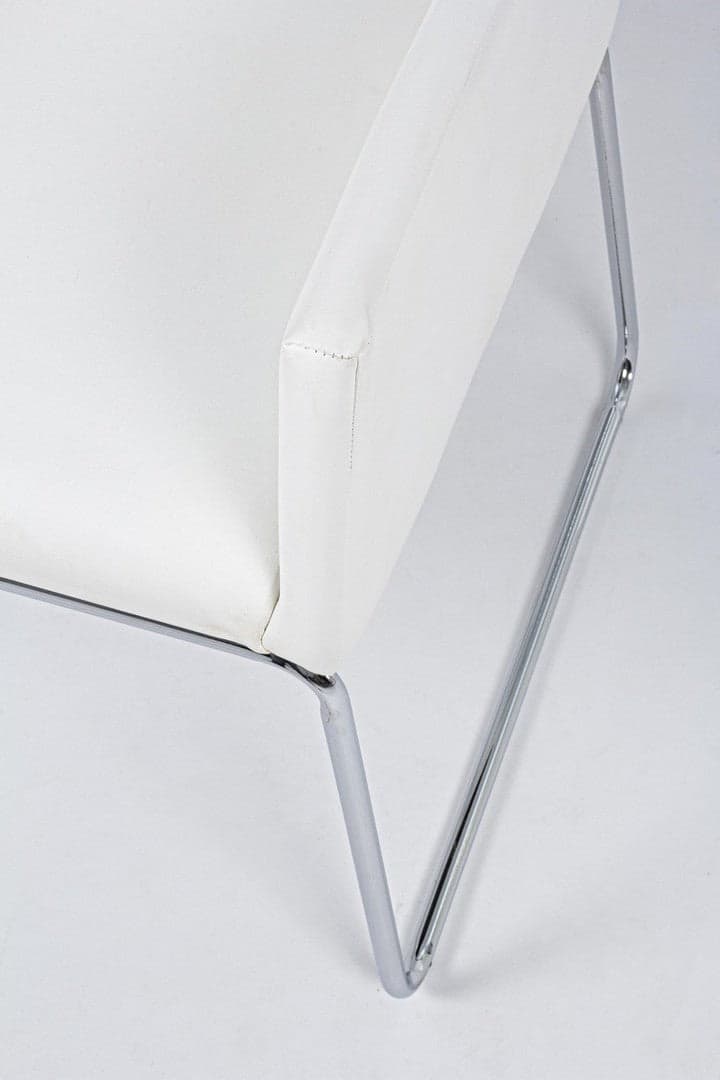 Sedia "Sixty Text" con struttura in acciaio e compensato, per arredo interno con braccioli, 60 x 54 x h 80,5 cm in Sedie Decor Space - Altamura, commercioVirtuoso.it