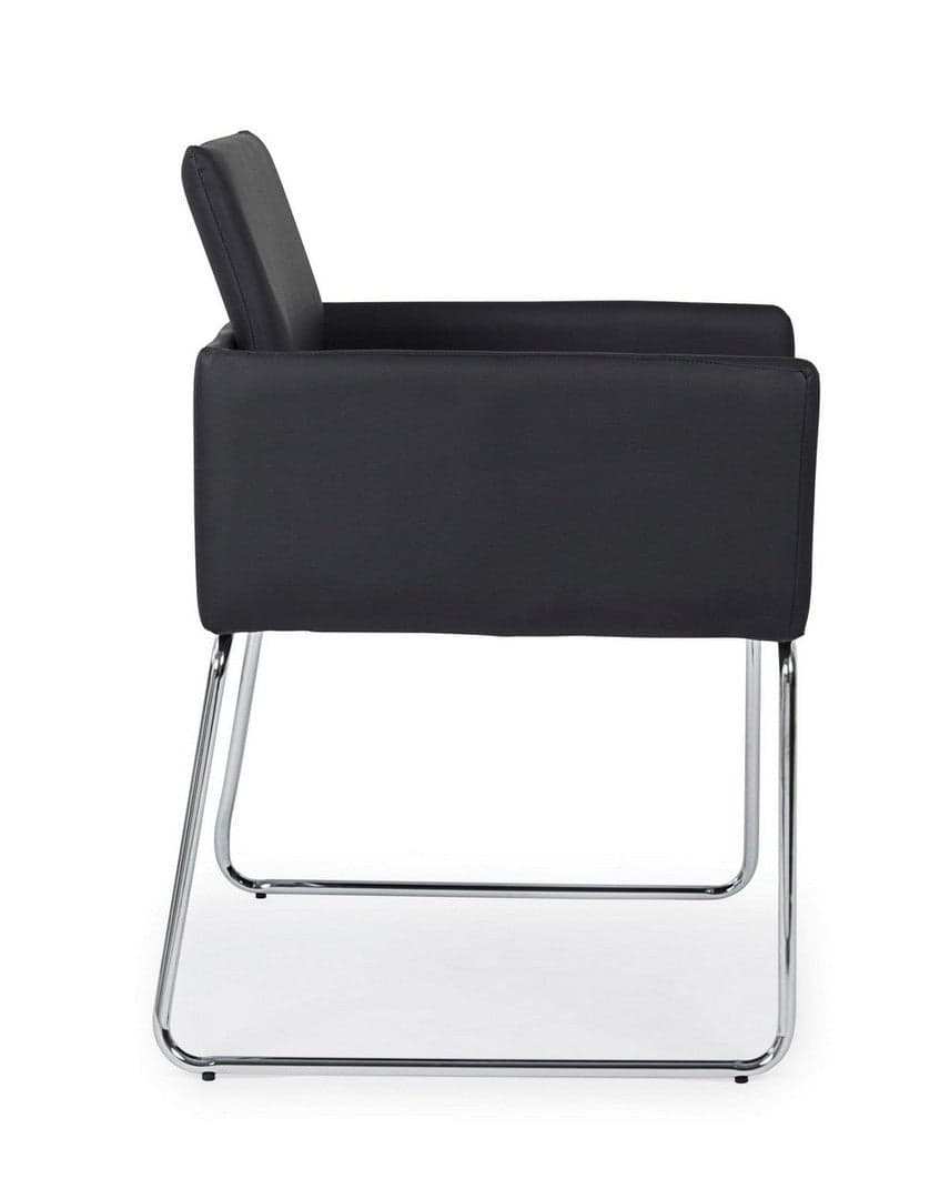 Sedia "Sixty Text" con struttura in acciaio e compensato, per arredo interno con braccioli, 60 x 54 x h 80,5 cm - 25