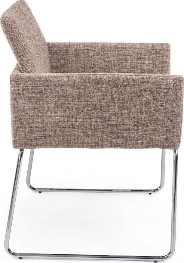 Sedia "Sixty Text" con struttura in acciaio e compensato, per arredo interno con braccioli, 60 x 54 x h 80,5 cm in Sedie Decor Space - Altamura, commercioVirtuoso.it