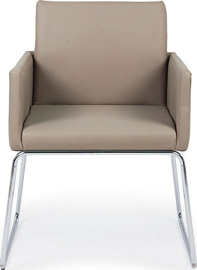 Sedia "Sixty Text" con struttura in acciaio e compensato, per arredo interno con braccioli, 60 x 54 x h 80,5 cm in Sedie Decor Space - Altamura, commercioVirtuoso.it