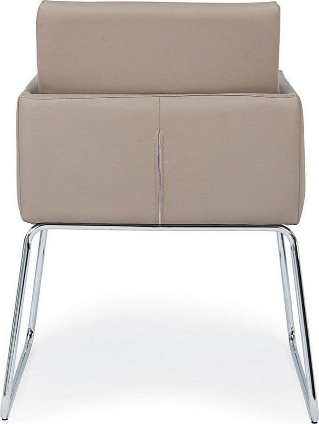 Sedia "Sixty Text" con struttura in acciaio e compensato, per arredo interno con braccioli, 60 x 54 x h 80,5 cm in Sedie Decor Space - Altamura, commercioVirtuoso.it