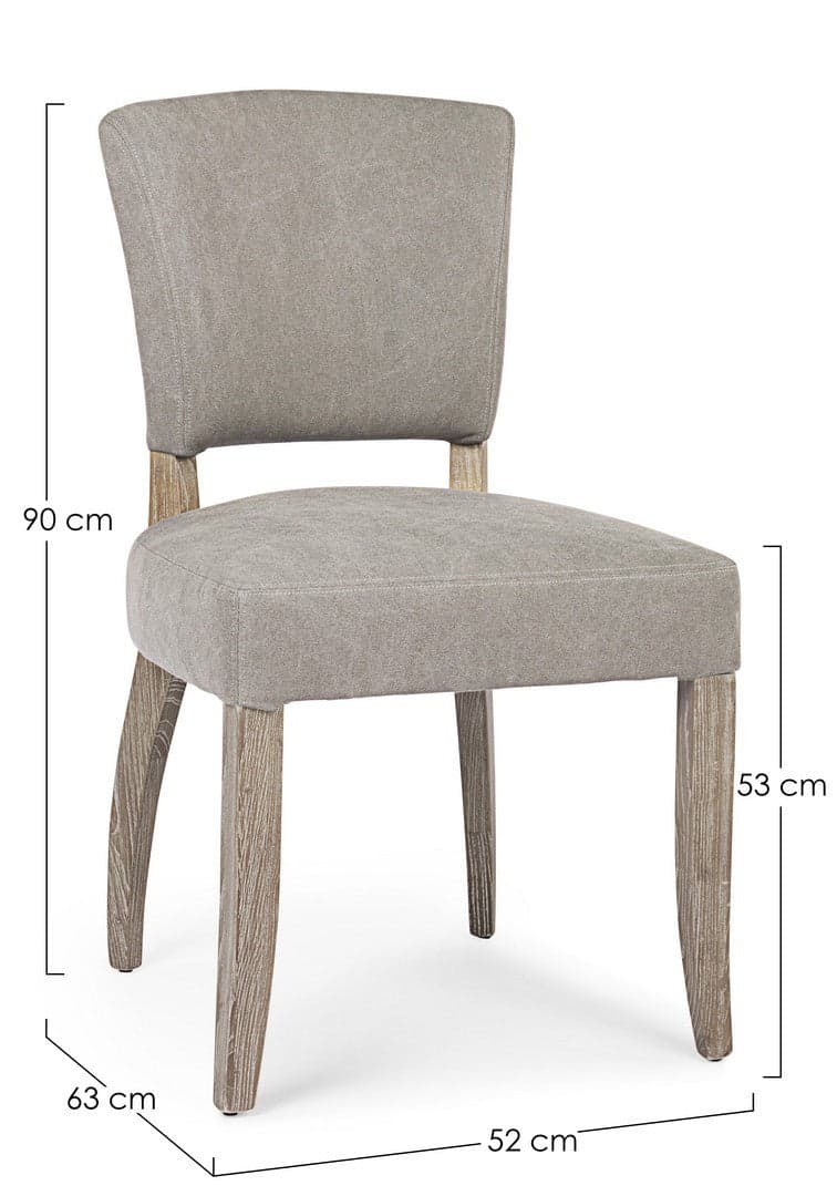 Sedia "Maratriz" con struttura in legno di frassino con finitura a base di nitrocellulosa, per arredo interno 52 x 63 x h 90 cm in Sedie Decor Space - Altamura, commercioVirtuoso.it