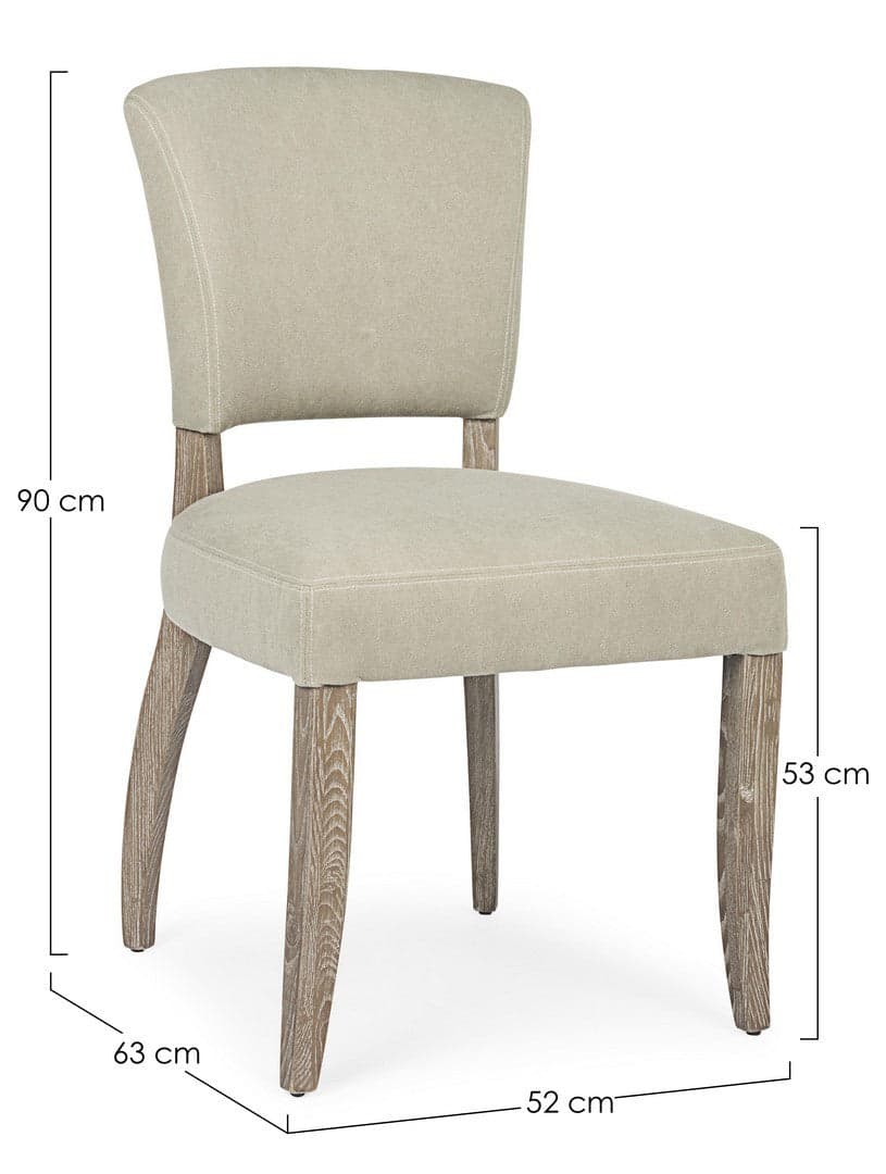 Sedia "Maratriz" con struttura in legno di frassino con finitura a base di nitrocellulosa, per arredo interno 52 x 63 x h 90 cm in Sedie Decor Space - Altamura, commercioVirtuoso.it