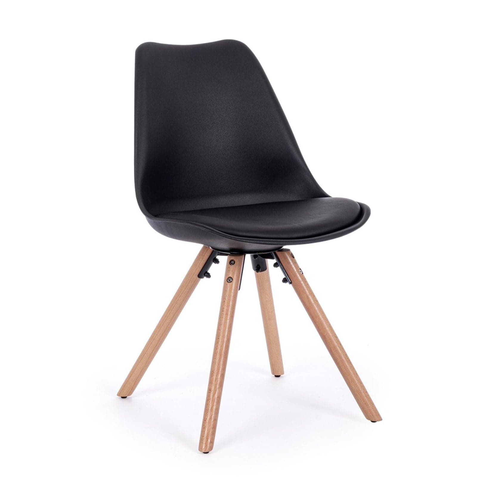 Sedia "New Trend" con gambe in legno di faggio, per arredo interno 54 x 49 x h 83,5 cm - 24
