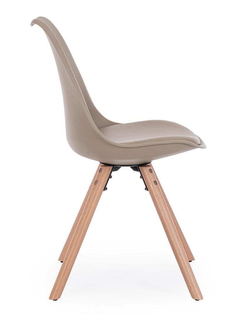 Sedia "New Trend" con gambe in legno di faggio, per arredo interno 54 x 49 x h 83,5 cm in Sedie Decor Space - Altamura, commercioVirtuoso.it