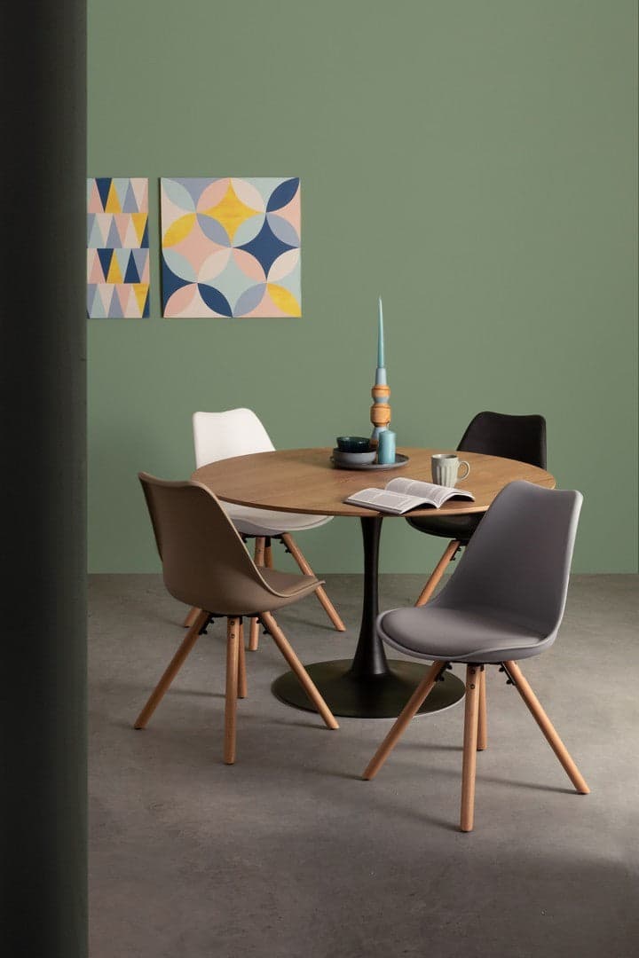 Sedia "New Trend" con gambe in legno di faggio, per arredo interno 54 x 49 x h 83,5 cm in Sedie Decor Space - Altamura, commercioVirtuoso.it