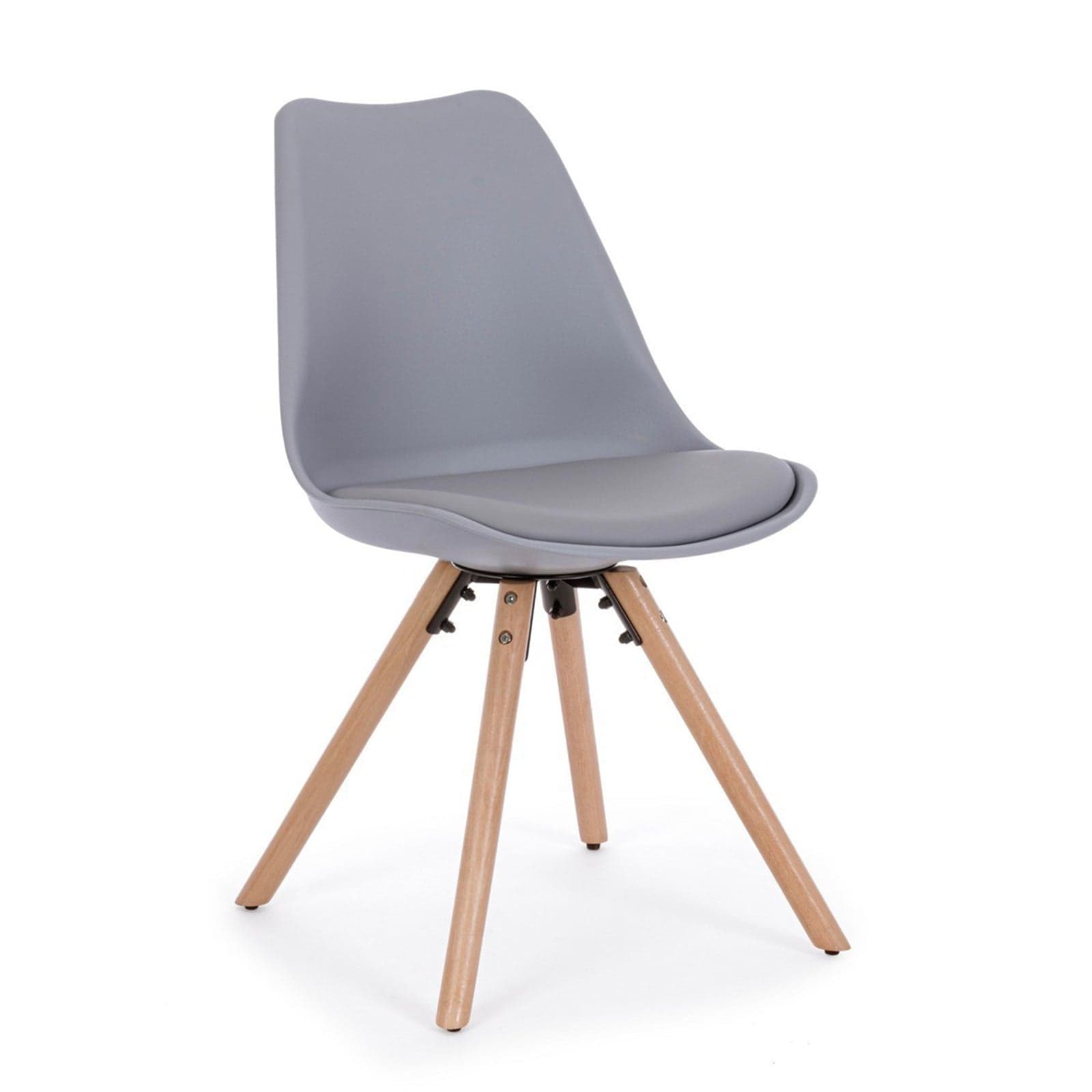 Sedia "New Trend" con gambe in legno di faggio, per arredo interno 54 x 49 x h 83,5 cm in Sedie Decor Space - Altamura, commercioVirtuoso.it