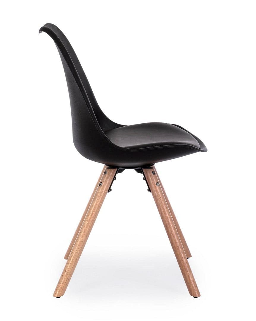 Sedia "New Trend" con gambe in legno di faggio, per arredo interno 54 x 49 x h 83,5 cm - 25