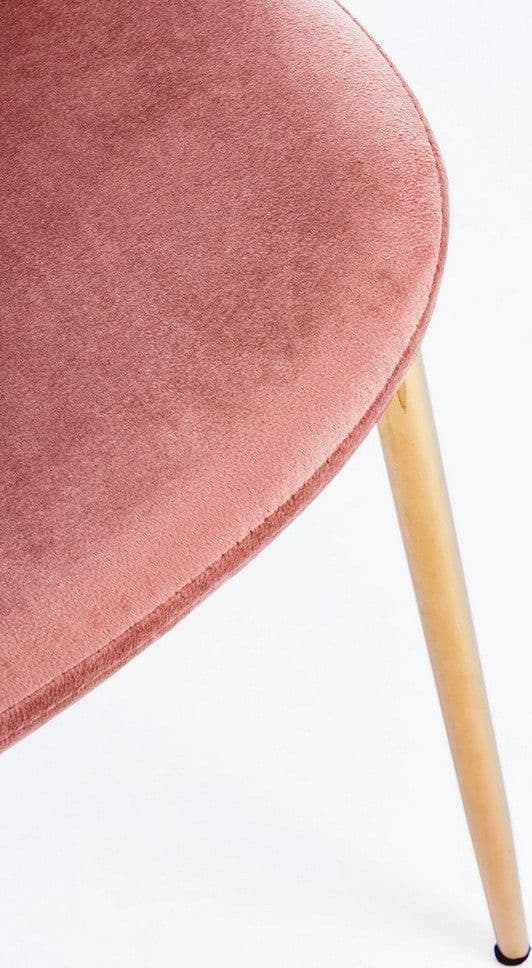 Sedia "Terry" con gambe in tubolare di acciaio con cromatura dorata, per arredo interno 48 x 55 x h 85 cm in Sedie Decor Space - Altamura, commercioVirtuoso.it