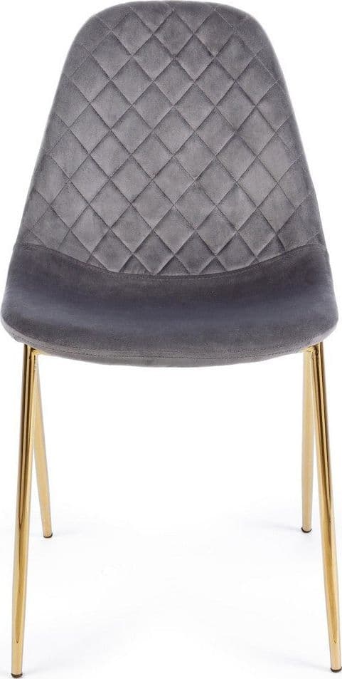 Sedia "Terry" con gambe in tubolare di acciaio con cromatura dorata, per arredo interno 48 x 55 x h 85 cm in Sedie Decor Space - Altamura, commercioVirtuoso.it