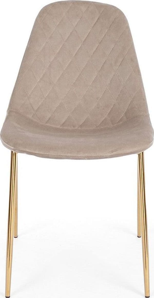 Sedia "Terry" con gambe in tubolare di acciaio con cromatura dorata, per arredo interno 48 x 55 x h 85 cm in Sedie Decor Space - Altamura, commercioVirtuoso.it