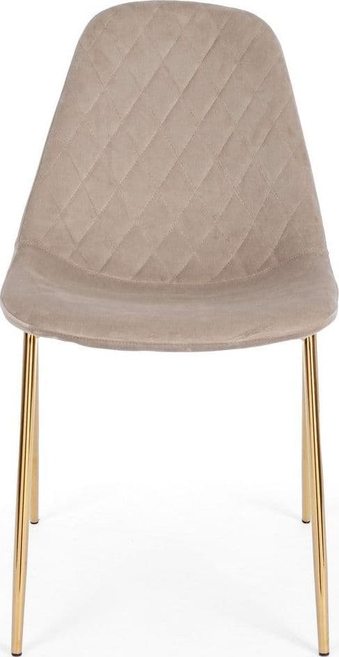 Sedia "Terry" con gambe in tubolare di acciaio con cromatura dorata, per arredo interno 48 x 55 x h 85 cm in Sedie Decor Space - Altamura, commercioVirtuoso.it