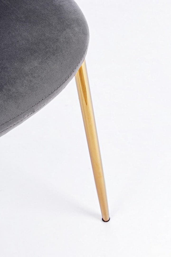 Sedia "Terry" con gambe in tubolare di acciaio con cromatura dorata, per arredo interno 48 x 55 x h 85 cm - 21