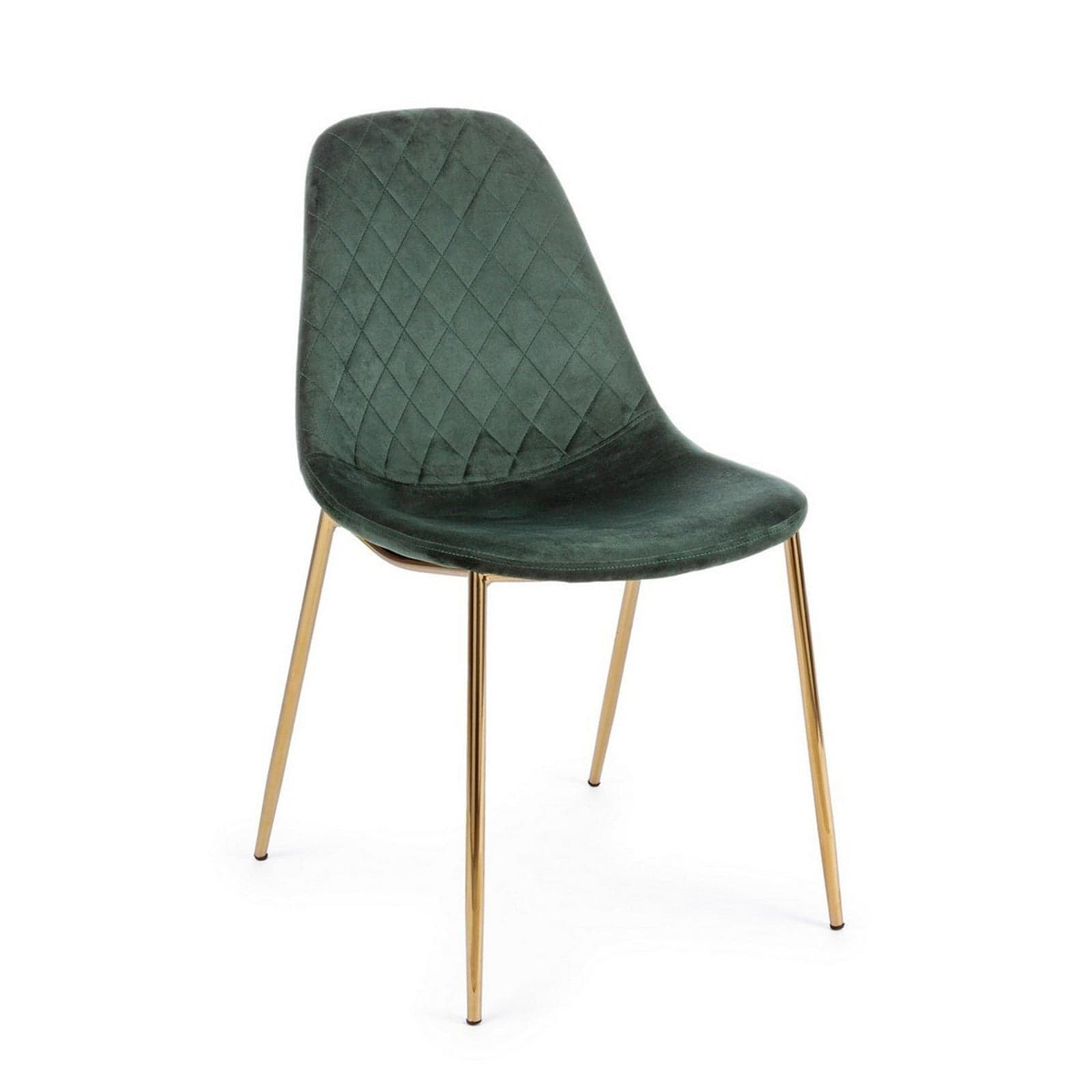 Sedia "Terry" con gambe in tubolare di acciaio con cromatura dorata, per arredo interno 48 x 55 x h 85 cm - 24