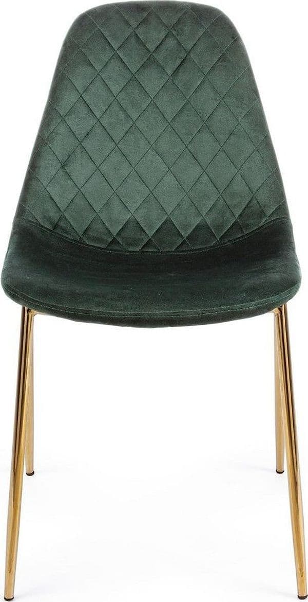 Sedia "Terry" con gambe in tubolare di acciaio con cromatura dorata, per arredo interno 48 x 55 x h 85 cm - 26
