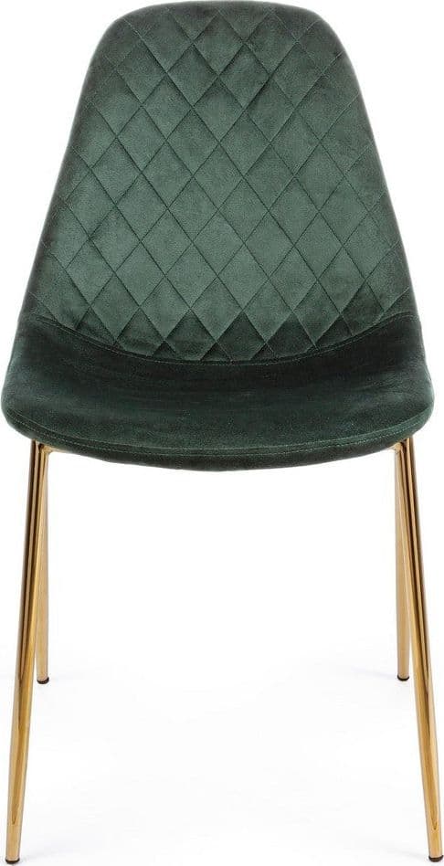 Sedia "Terry" con gambe in tubolare di acciaio con cromatura dorata, per arredo interno 48 x 55 x h 85 cm - 26