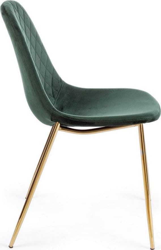 Sedia "Terry" con gambe in tubolare di acciaio con cromatura dorata, per arredo interno 48 x 55 x h 85 cm - 27