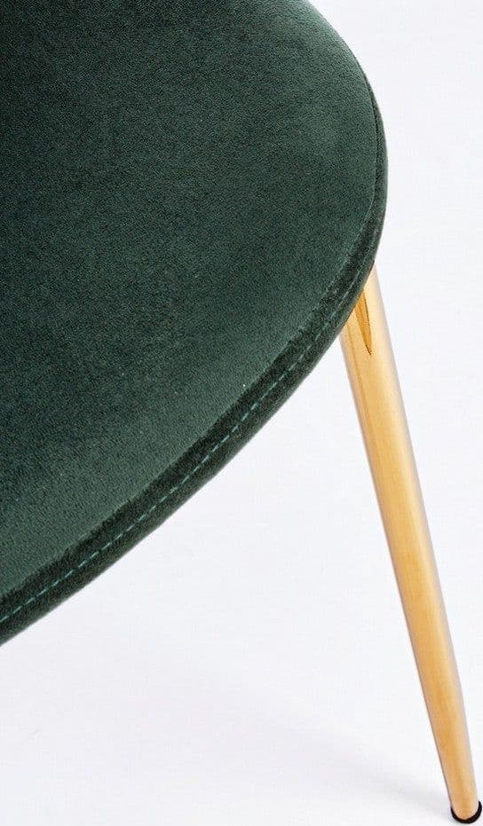 Sedia "Terry" con gambe in tubolare di acciaio con cromatura dorata, per arredo interno 48 x 55 x h 85 cm - 28