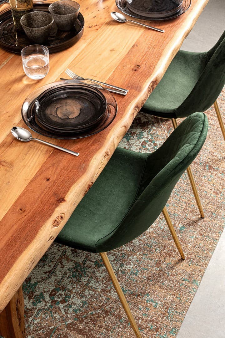 Sedia "Terry" con gambe in tubolare di acciaio con cromatura dorata, per arredo interno 48 x 55 x h 85 cm - 30