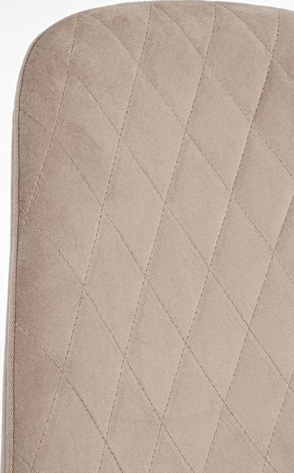 Sedia "Terry" con gambe in tubolare di acciaio con cromatura dorata, per arredo interno 48 x 55 x h 85 cm in Sedie Decor Space - Altamura, commercioVirtuoso.it