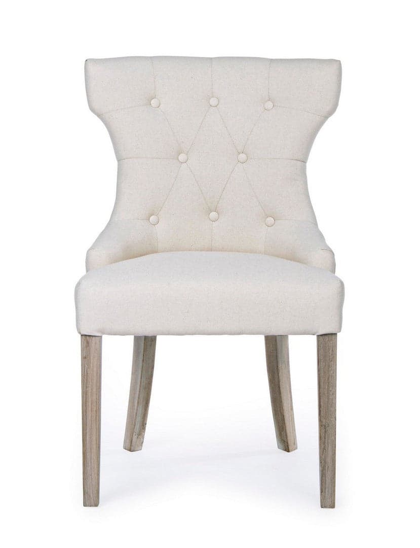 Sedia "Azelia" con struttura in rubber wood, per arredo interno 55 x 52 x h 92 cm Casa e cucina/Arredamento/Sala da pranzo/Sedie Decor Space - Altamura, Commerciovirtuoso.it