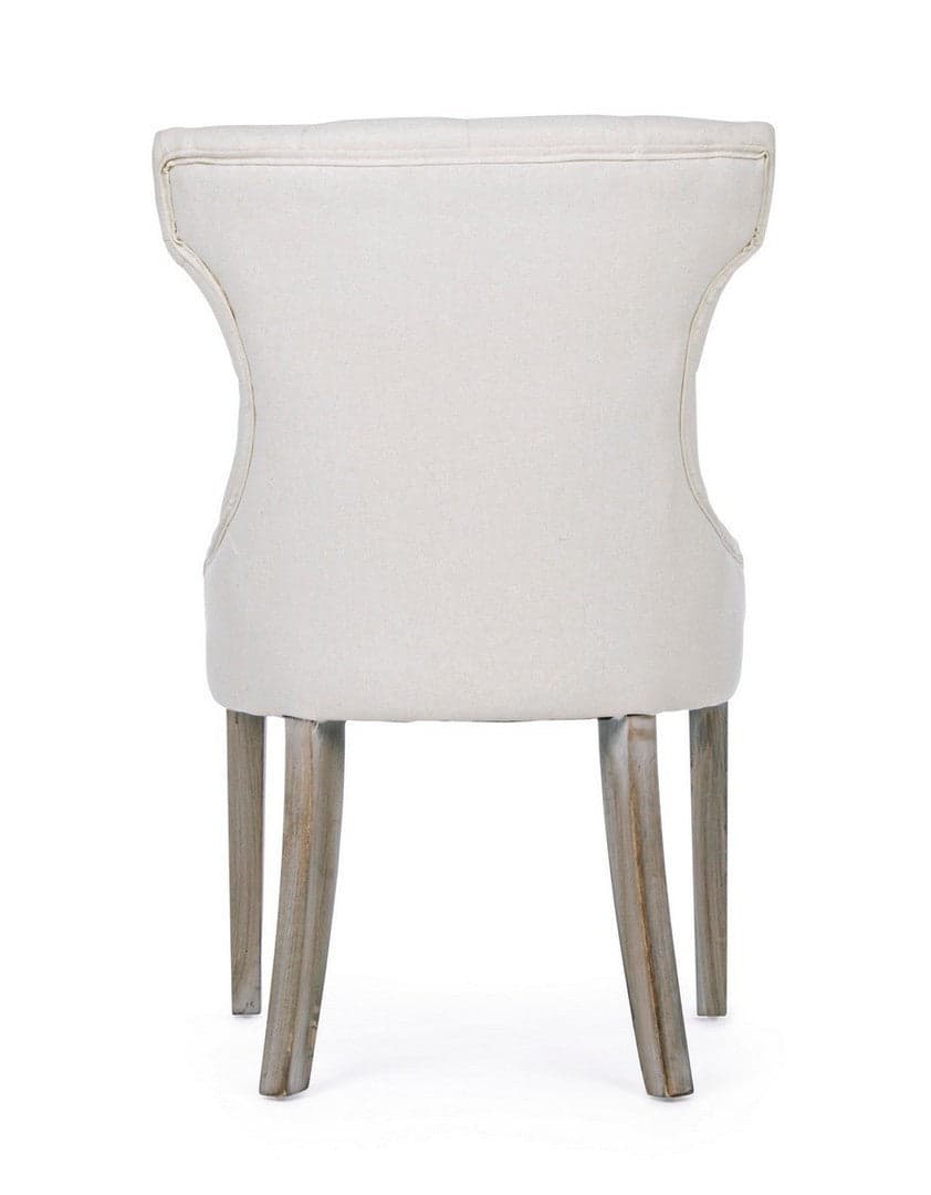 Sedia "Azelia" con struttura in rubber wood, per arredo interno 55 x 52 x h 92 cm Casa e cucina/Arredamento/Sala da pranzo/Sedie Decor Space - Altamura, Commerciovirtuoso.it