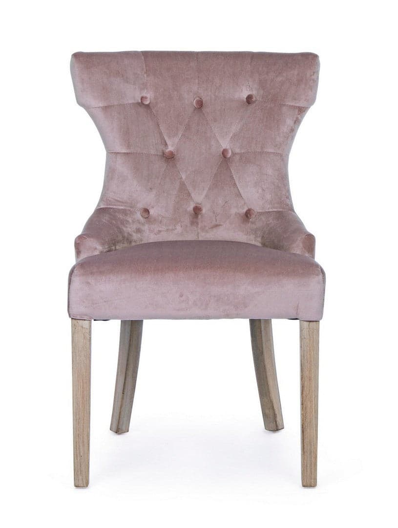 Sedia "Azelia" con struttura in rubber wood, per arredo interno 55 x 52 x h 92 cm Casa e cucina/Arredamento/Sala da pranzo/Sedie Decor Space - Altamura, Commerciovirtuoso.it