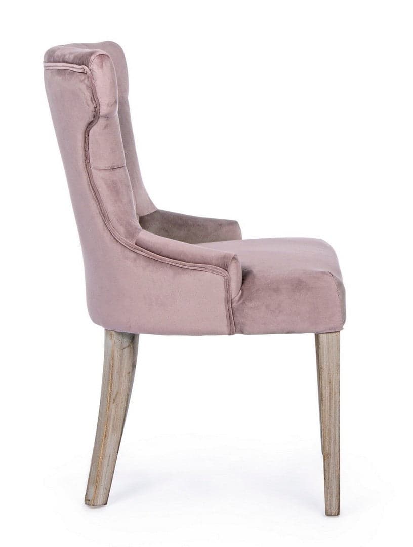 Sedia "Azelia" con struttura in rubber wood, per arredo interno 55 x 52 x h 92 cm Casa e cucina/Arredamento/Sala da pranzo/Sedie Decor Space - Altamura, Commerciovirtuoso.it